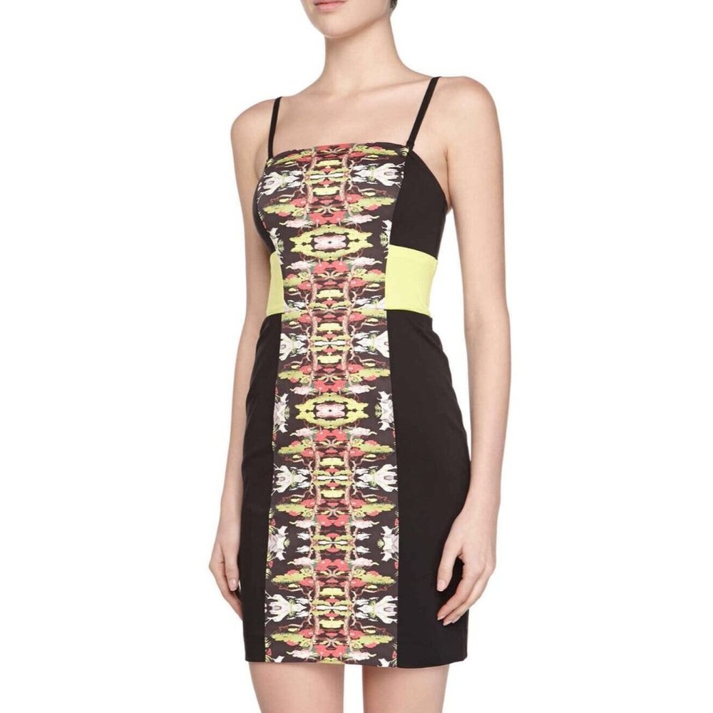 NWOT Women's French Connection Convertible Black Print Sheath Dress Sz 12